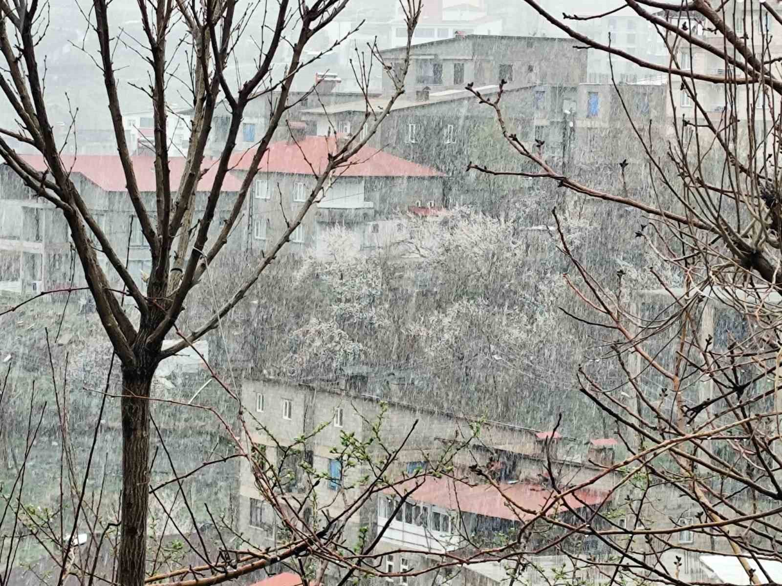 Hakkari’de Nisan ayında kar yağışı etkili oldu