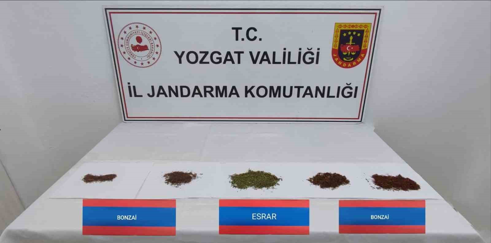 Şüpheli araçta bonzai ve esrar yakalandı