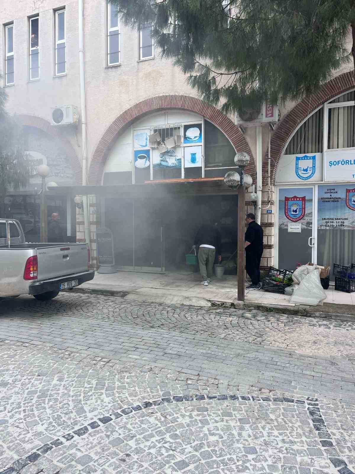 İş hanındaki yangın büyümeden söndürüldü
