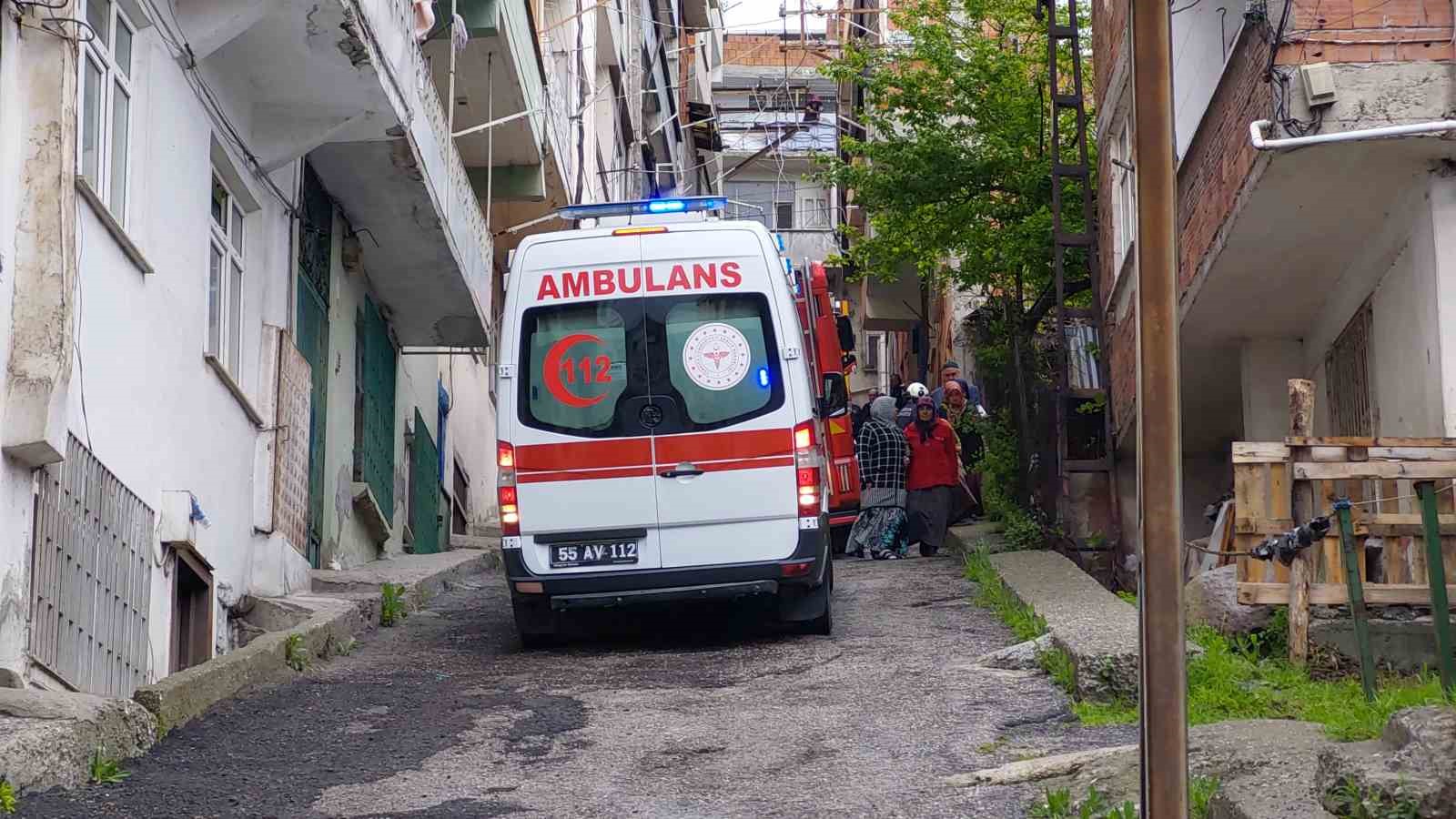 Samsun&rsquo;da ev yangını
