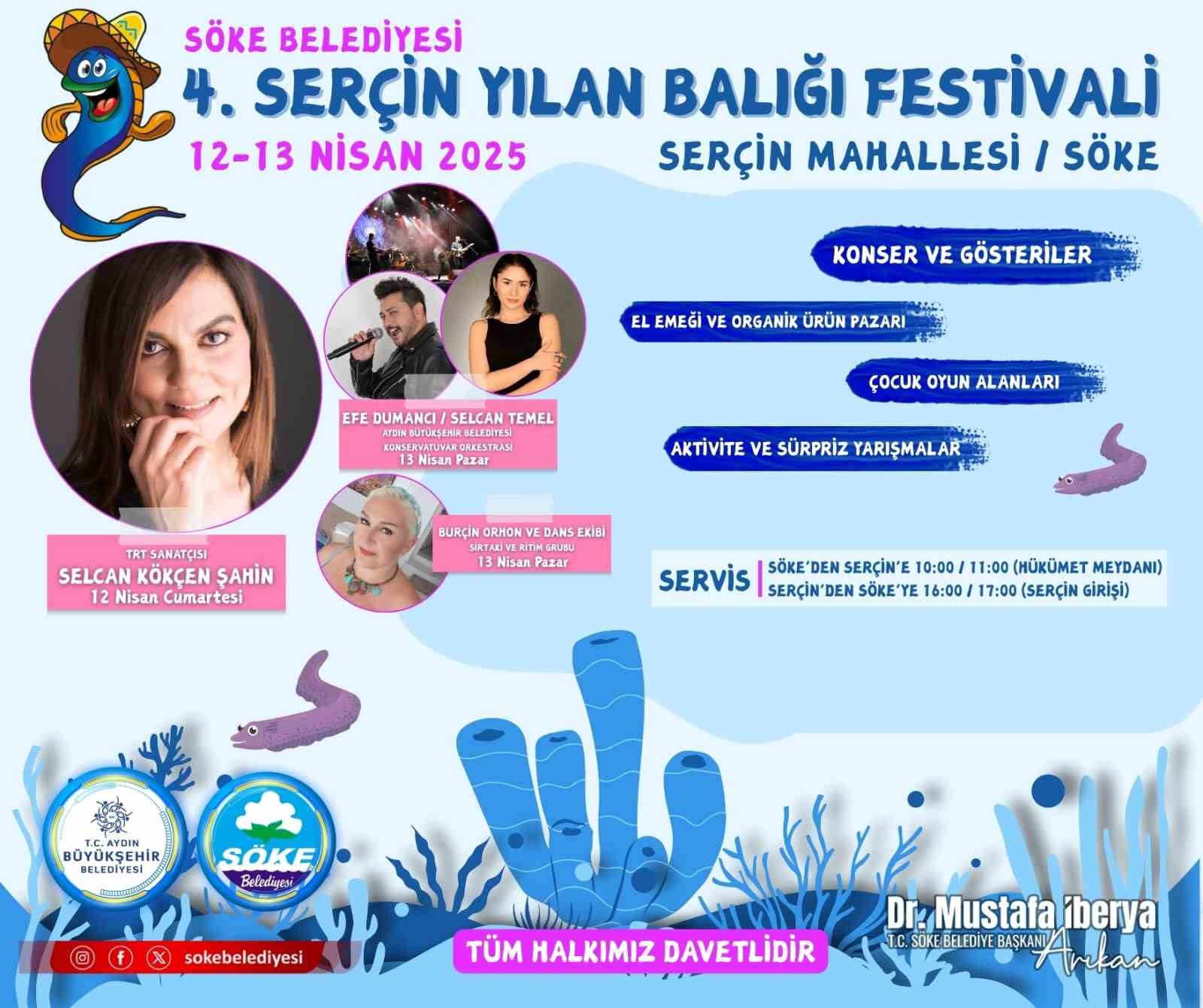 Söke’de hafta sonu Serçin Yılan Balığı Festivali yapılacak