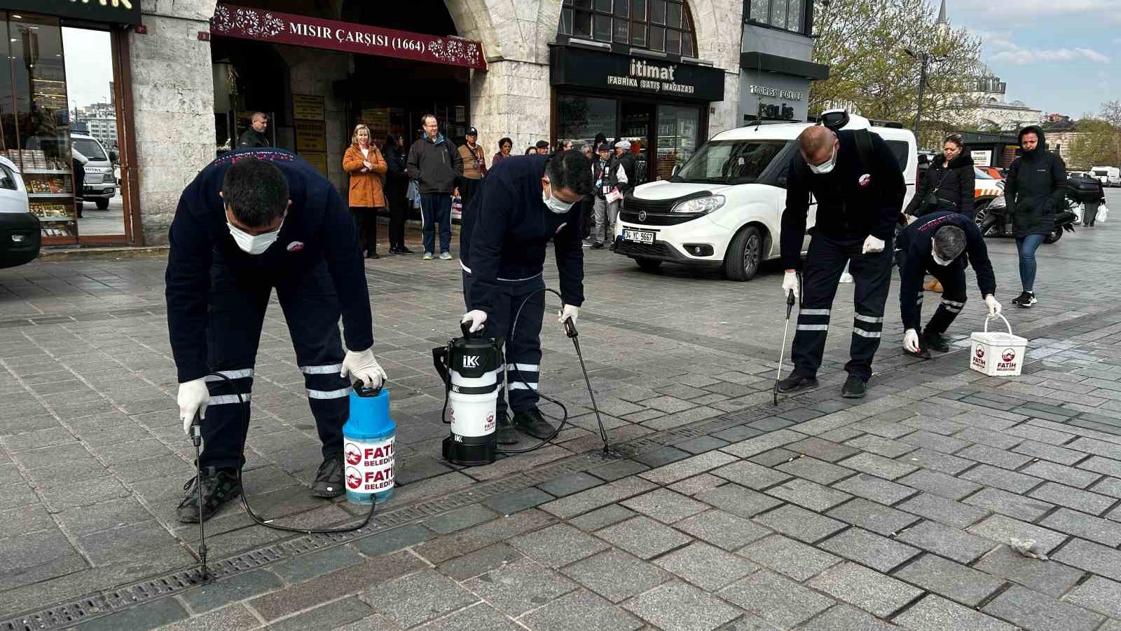 Tarihi Mısır &Ccedil;arşısı&rsquo;nda ila&ccedil;lama &ccedil;alışması yapıldı
