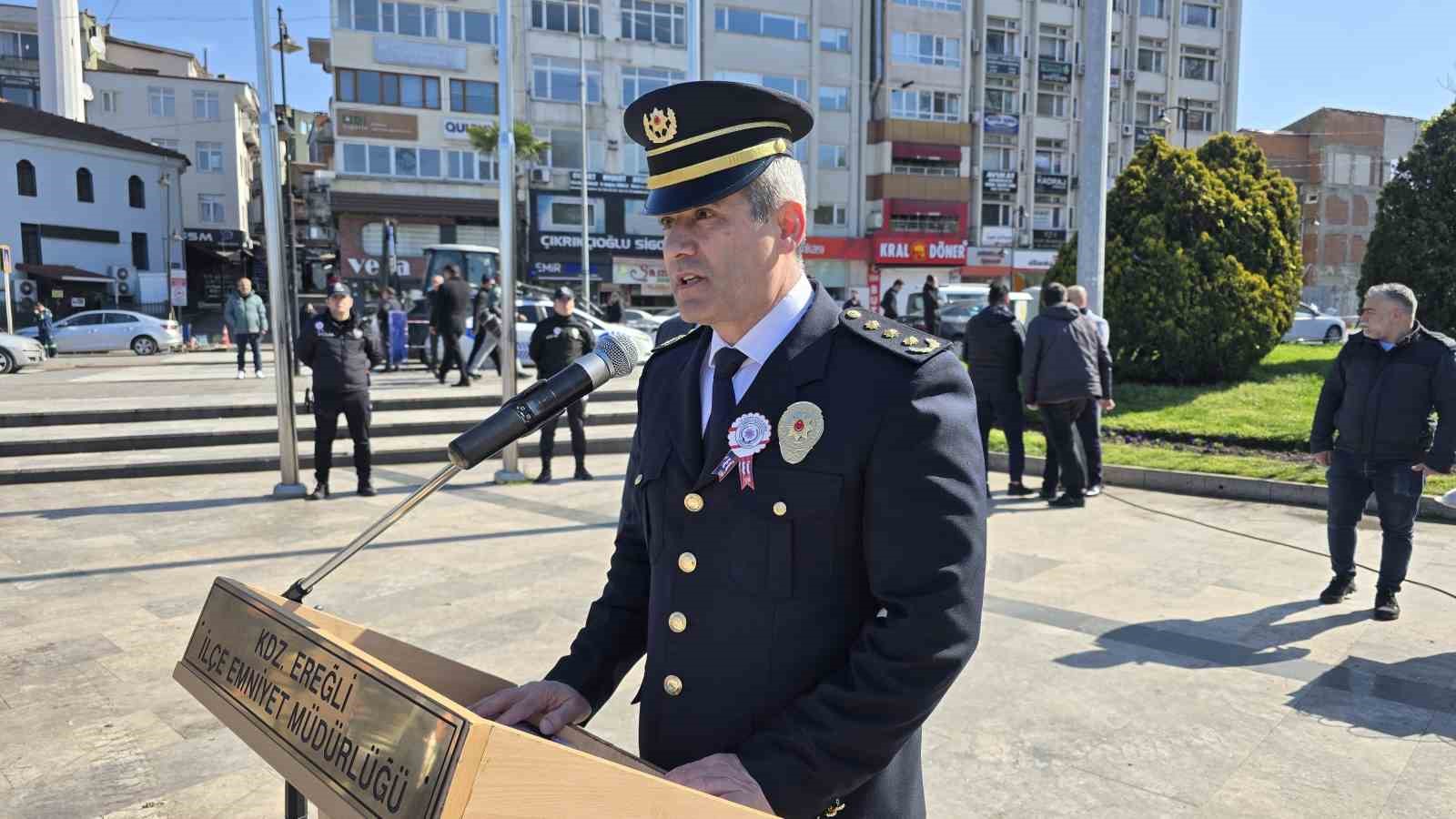 Ereğli&rsquo;de Polis Haftası kutlandı; "Polis, &ccedil;alışırken en b&uuml;y&uuml;k desteği vatandaştan alır"
