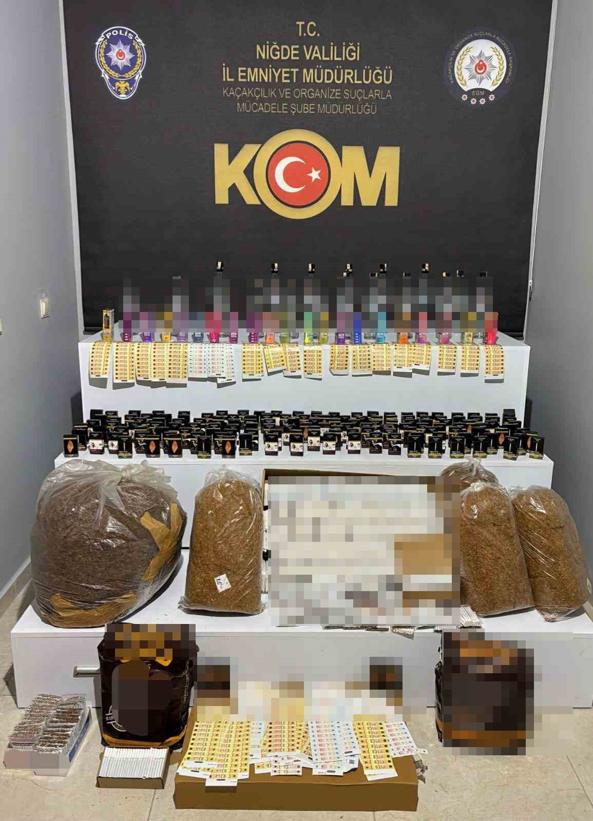 Niğde’de kaçak ürün operasyonuna 5 gözaltı