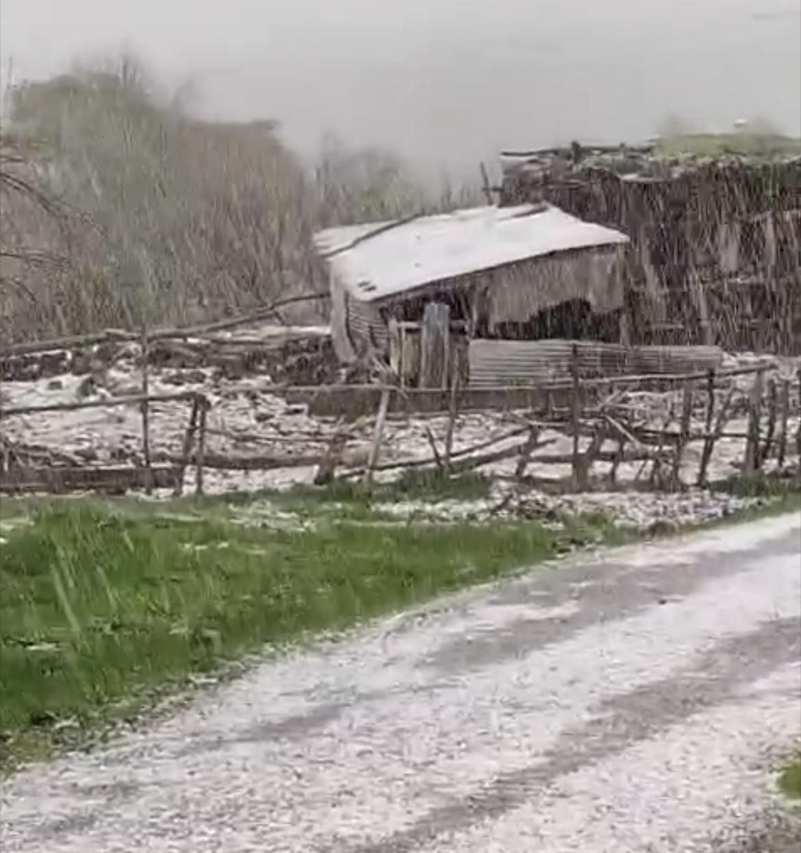 Elazığ&rsquo;da dolu yağışı etkili oldu
