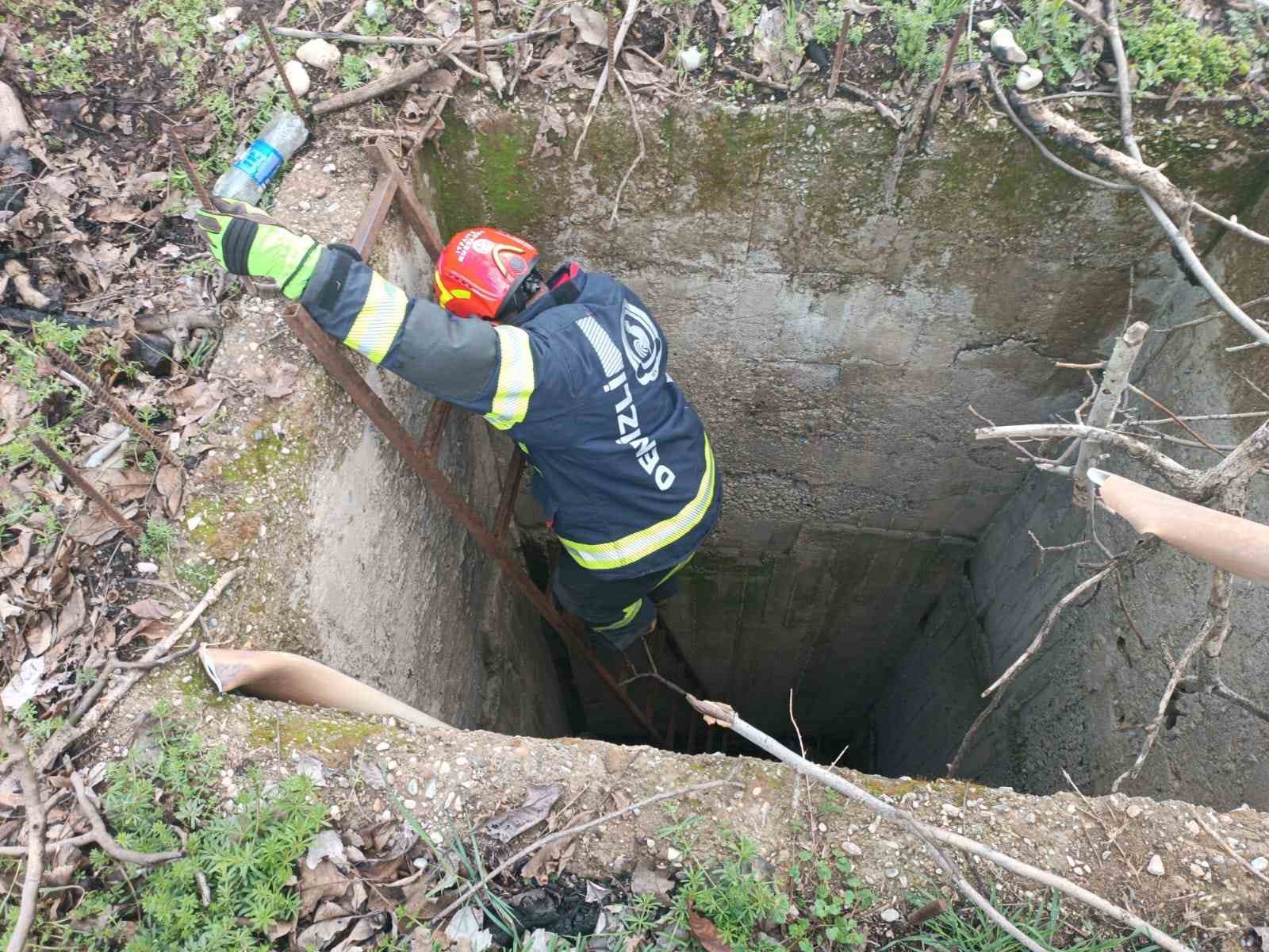 Kuyuya düsen koyun itfaiye ekipleri tarafından kurtarıldı
