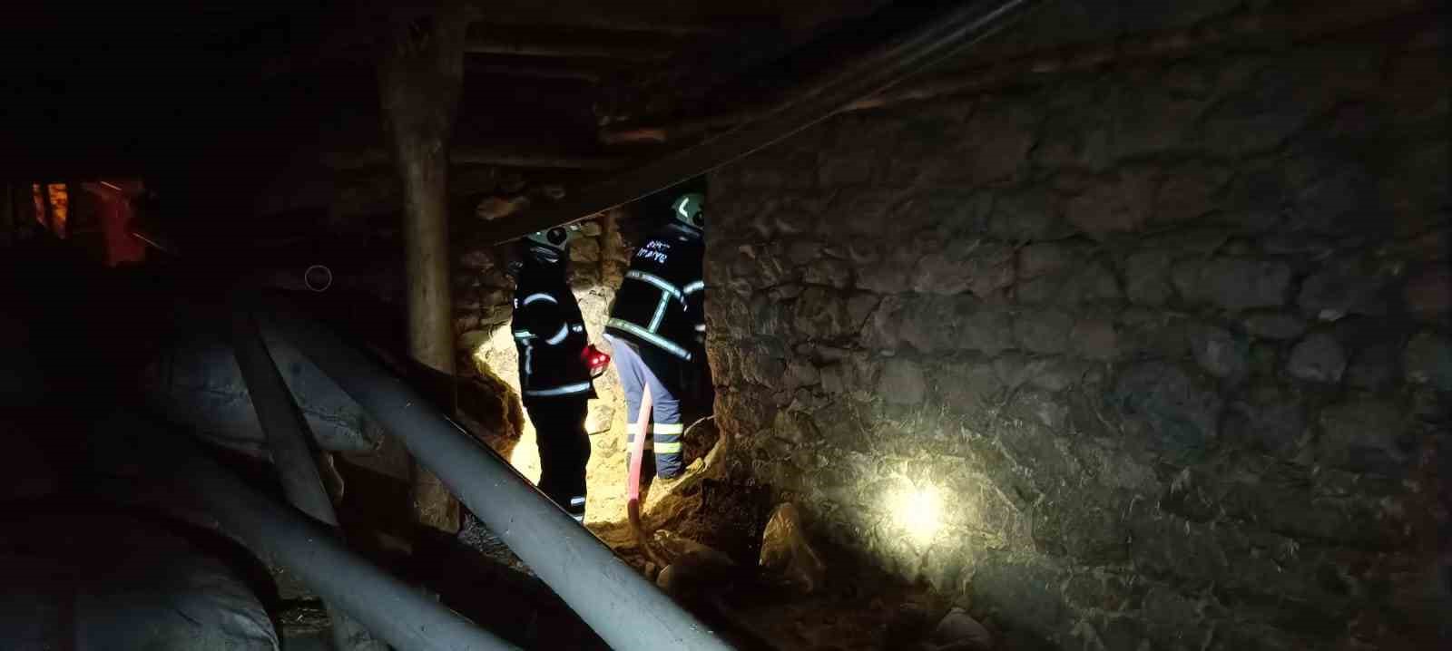 Siirt’te ahır yangını