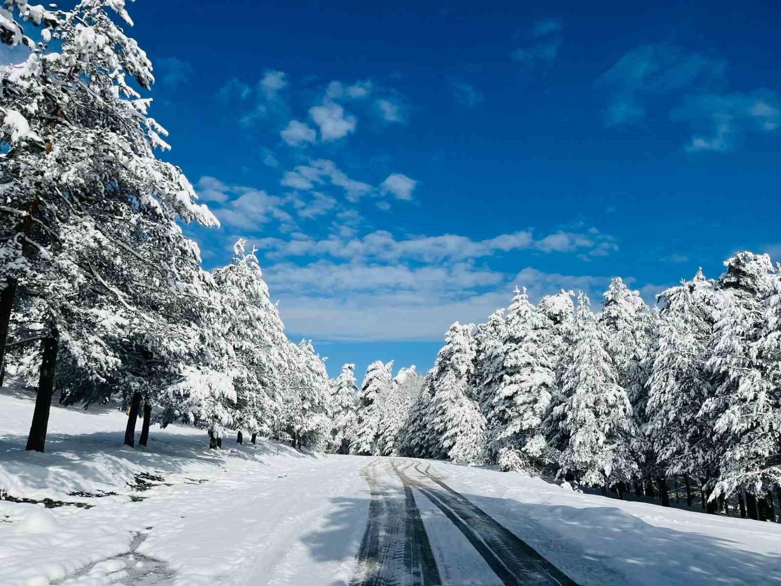 Samsun’un yüksek kesimlerine kar yağışı