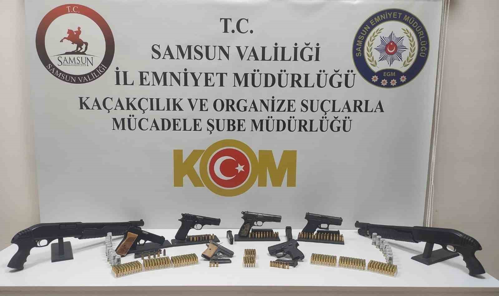 Samsun’da silah operasyonunda 2 gözaltı