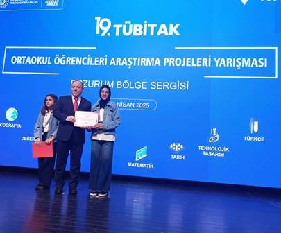 Erzurum Yakutiye Faik Güngör Ortaokulundan TÜBİTAK’ta büyük başarı