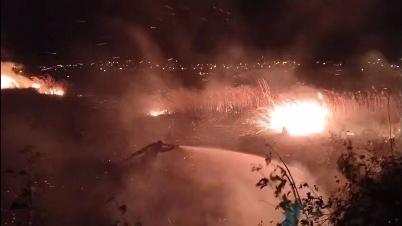 Mersin’de sazlık alanda çıkan yangın güçlükle söndürüldü