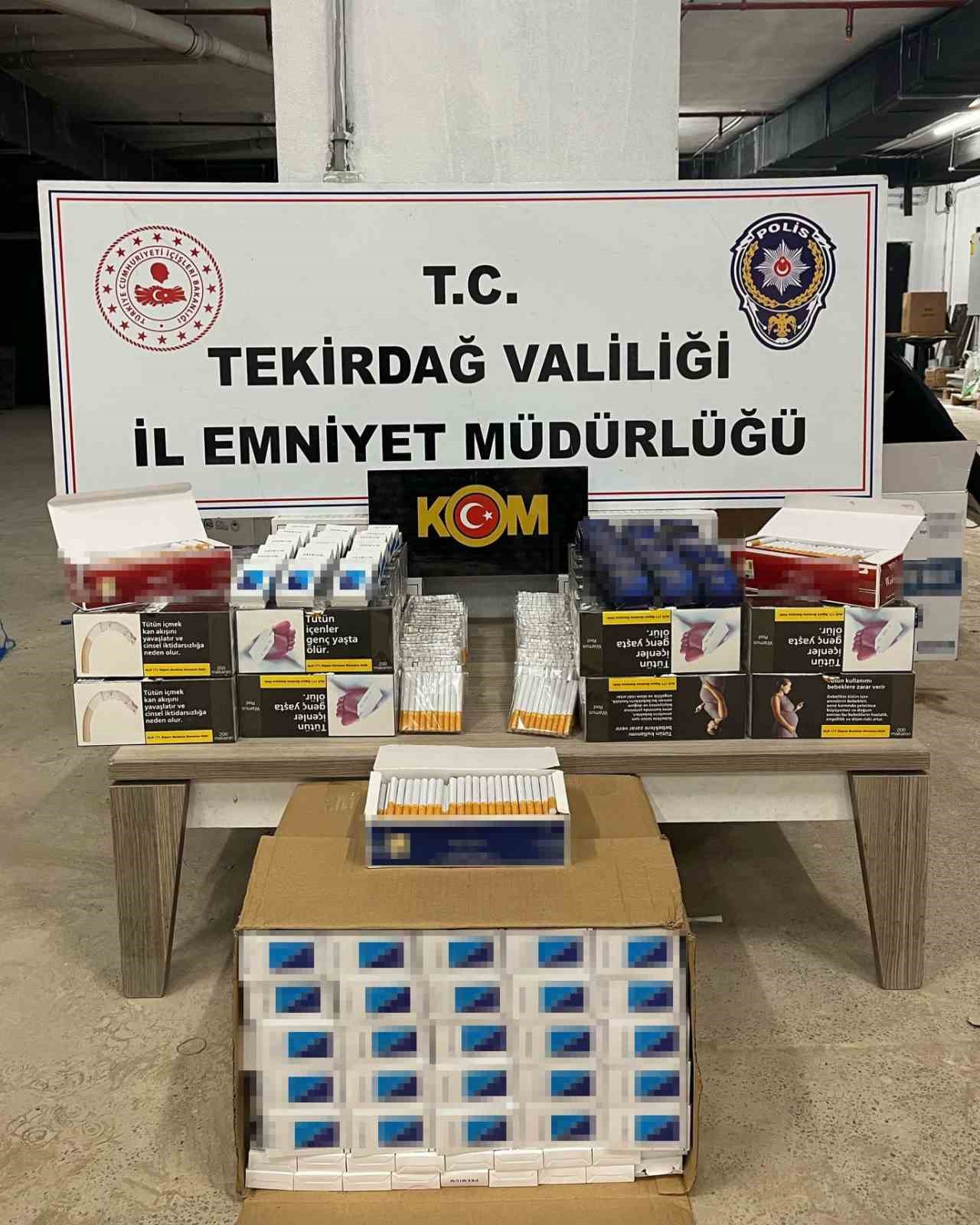 Tekirdağ’da kaçak tütün operasyonu: 1 şüpheliye işlem yapıldı