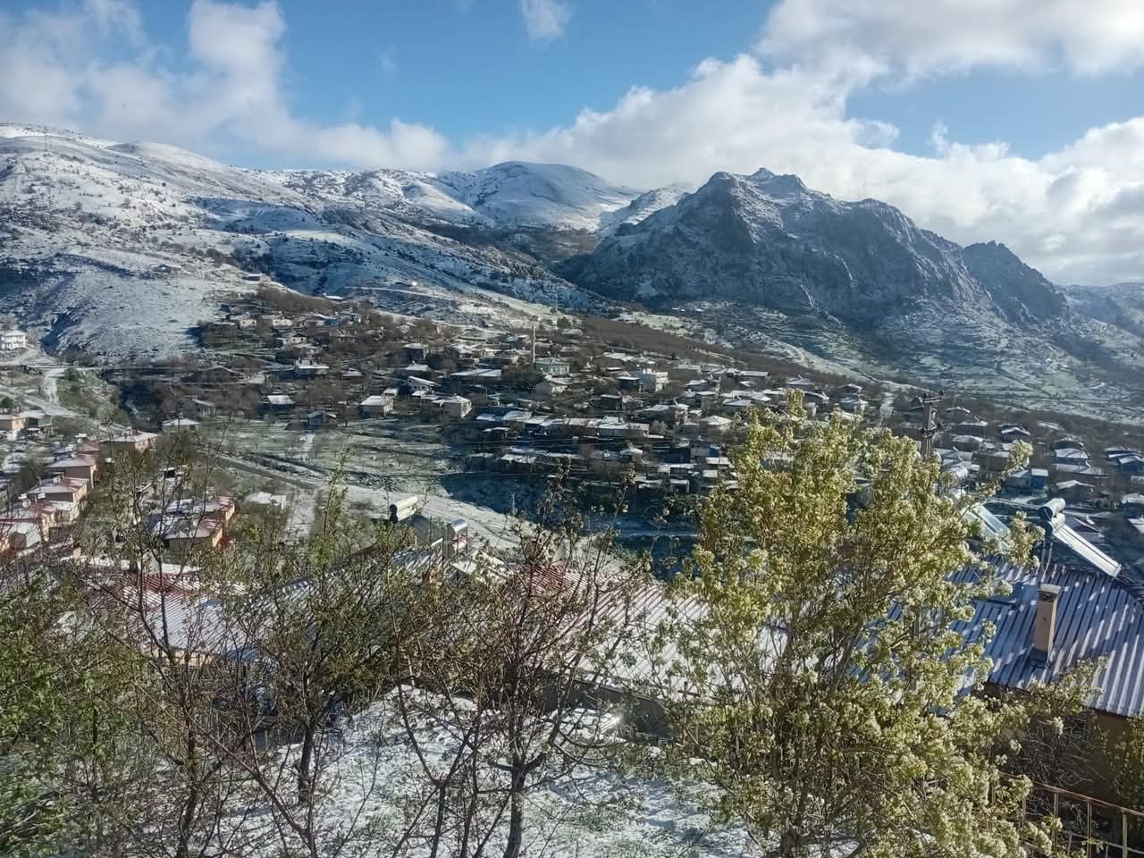 Dutun merkezini don vurdu