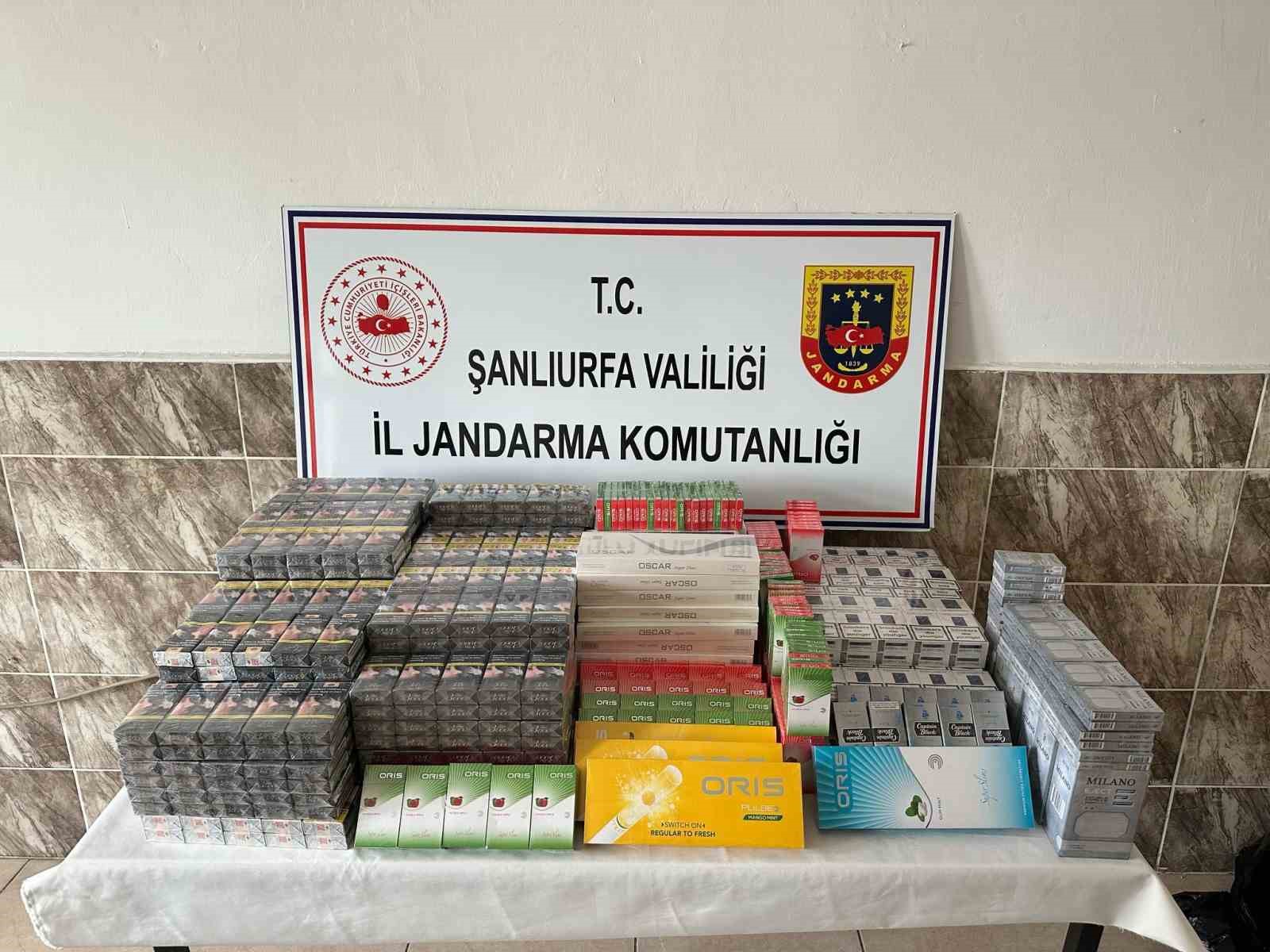 Şanlıurfa’da bin 720 paket kaçak sigara ele geçirildi