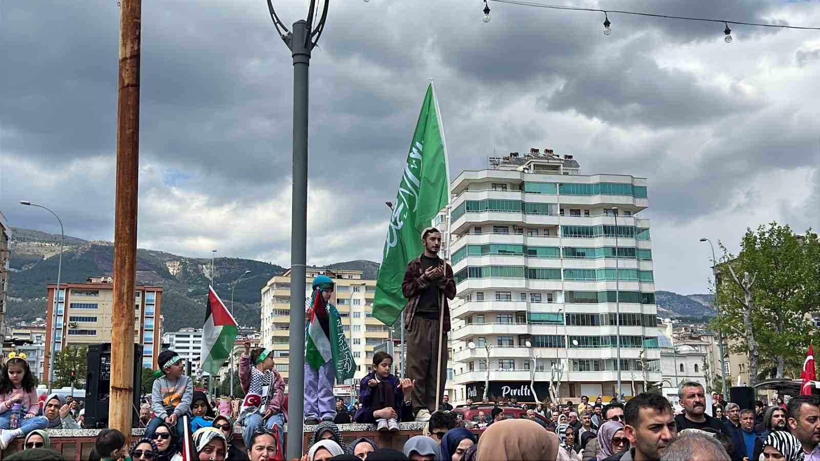 Kahramanmaraş&rsquo;tan Filistinlilere destek y&uuml;r&uuml;y&uuml;ş&uuml;
