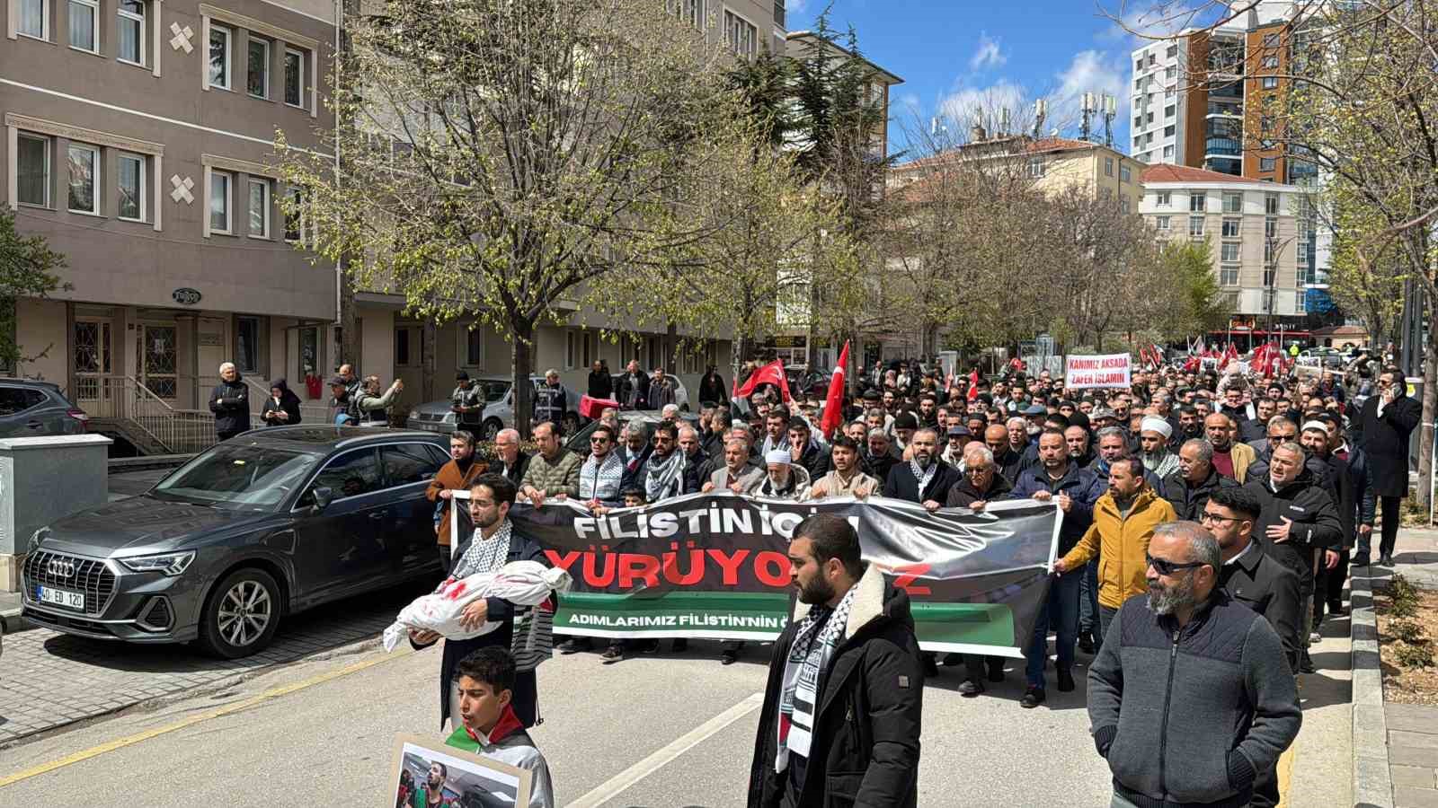 Kırşehir’de Gazze için destek yürüyüşü düzenlendi
