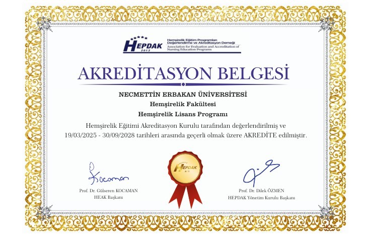 NE&Uuml; Hemşirelik Fak&uuml;ltesi&rsquo;nden akreditasyon başarısı
