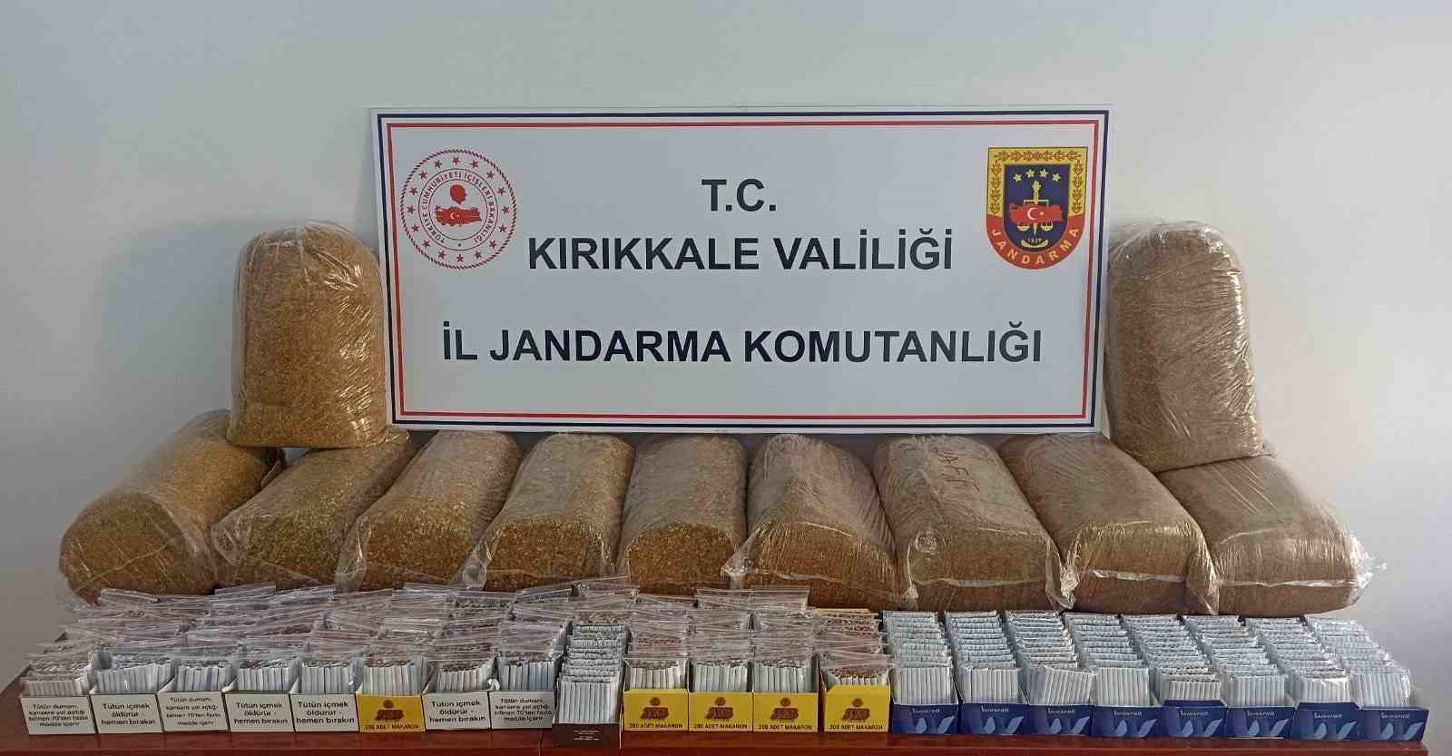 Kırıkkale’de çok miktarda kaçak tütün ürünü ele geçirildi