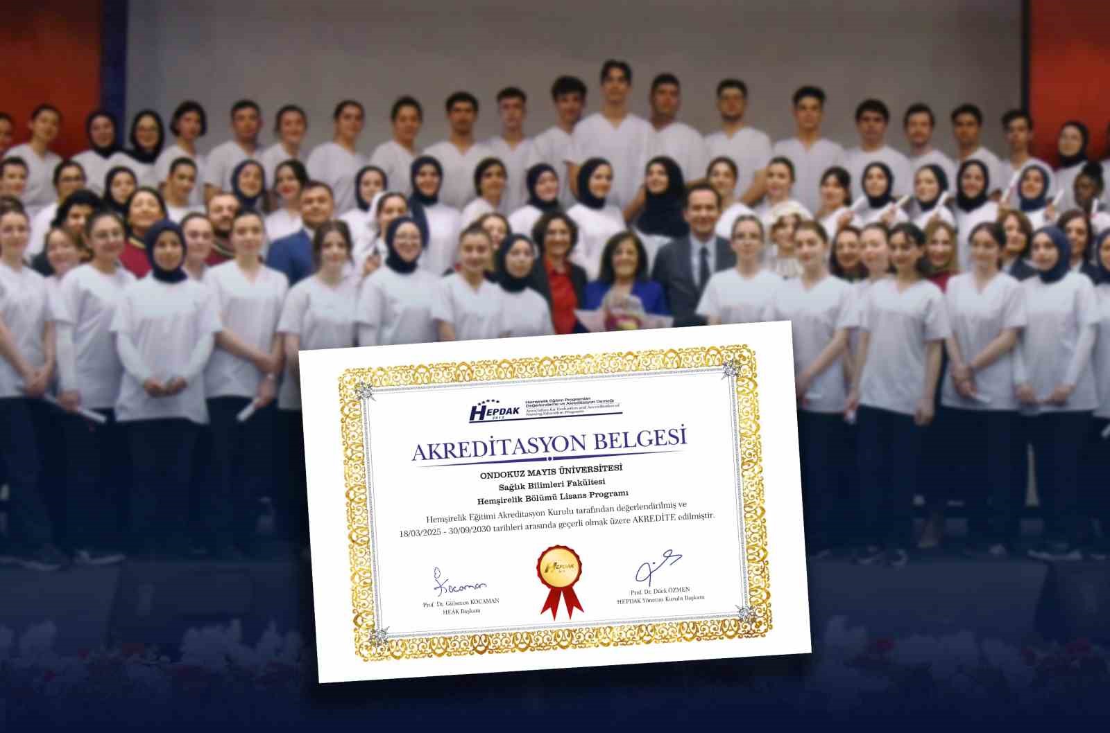 OMÜ Hemşirelik Bölümü’nün akreditasyonu 2030’a kadar uzatıldı