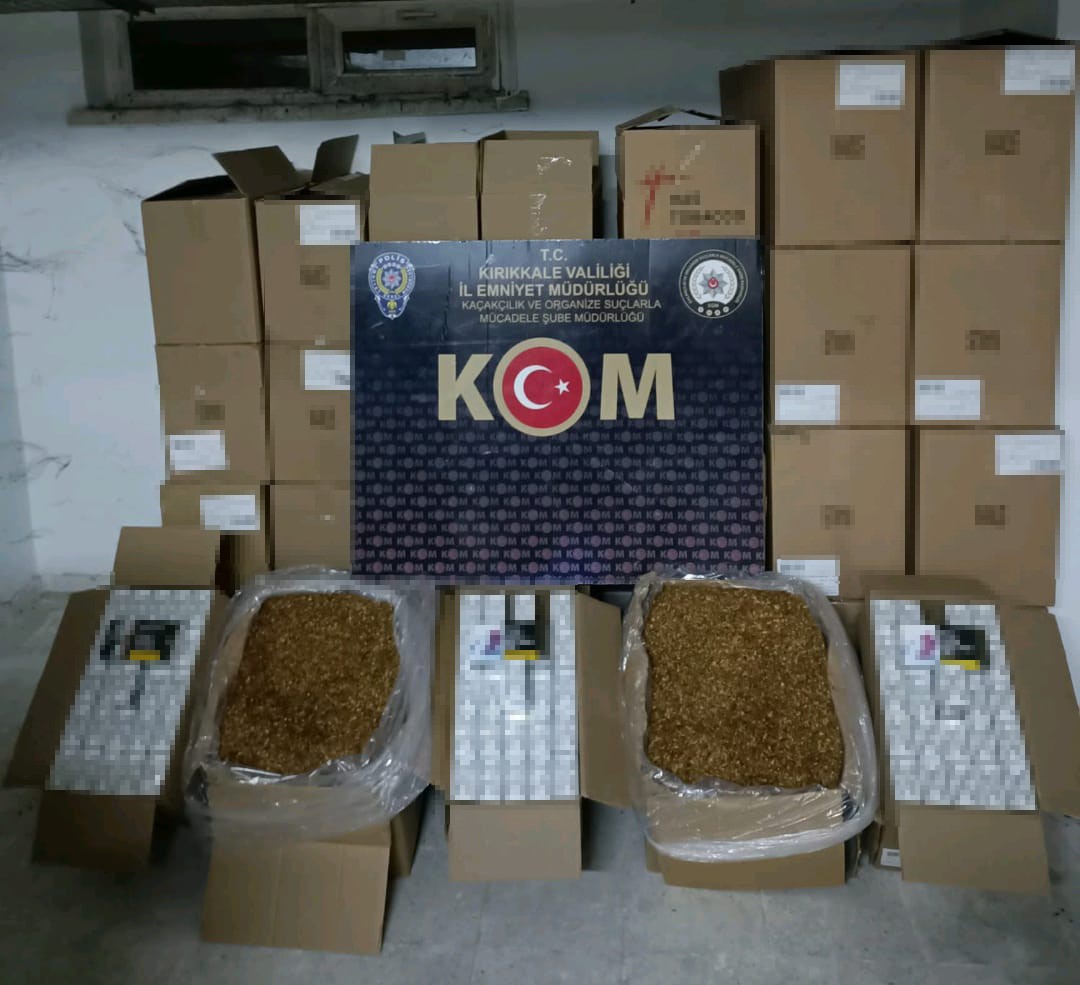 Kırıkkale’de 595 bin 400 adet sahte bandrollü makaron ele geçirildi