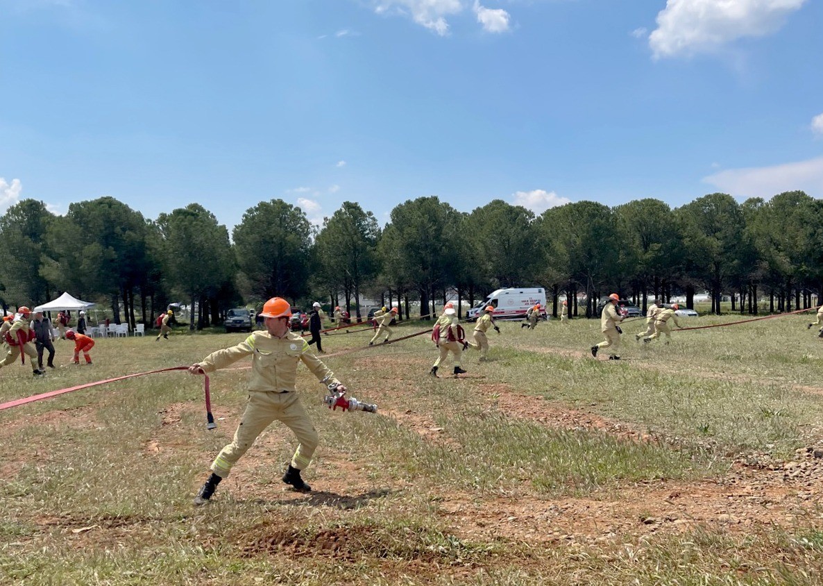 Fethiye’de yangın ekiplerinin iş başı eğitimleri yapıldı