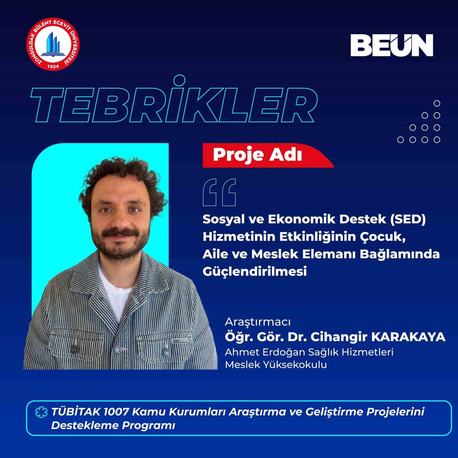 Öğr. Gör. Karakaya’nın Projesine TÜBİTAK’tan Destek