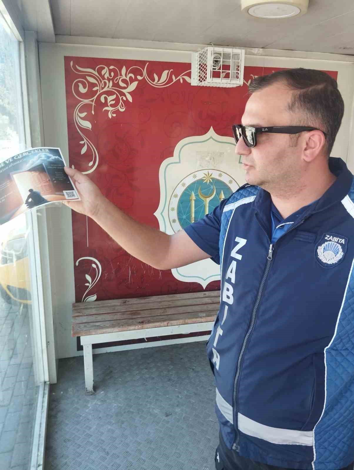 Zabıta M&uuml;d&uuml;rl&uuml;ğ&uuml; ekipleri kaldırım işgali yapan esnafı uyardı
