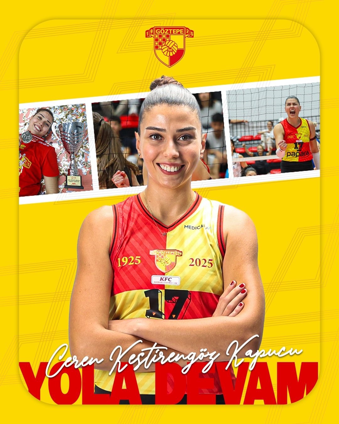 G&ouml;ztepe Voleybol, kaptan Ceren&rsquo;le s&ouml;zleşme uzattı

