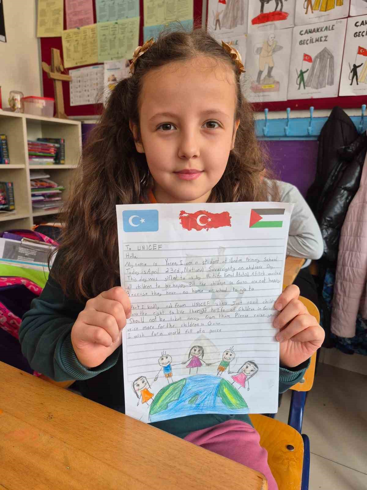 Samsun&rsquo;dan UNICEF&rsquo;e 55 mektuplu &rsquo;barış&rsquo; &ccedil;ağrısı

