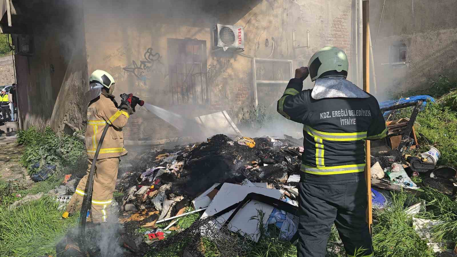 Karadeniz Ereğli’de yangın paniği