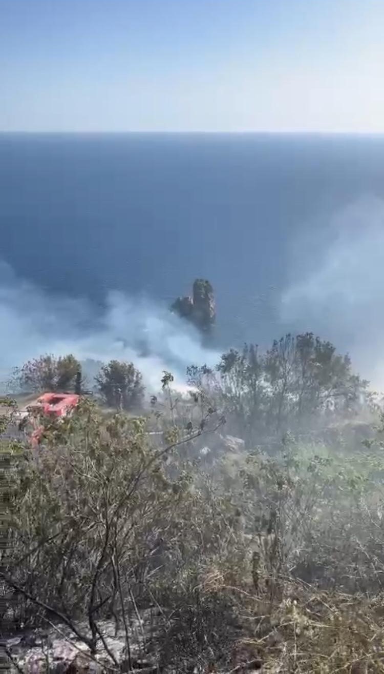 Gazipaşa’da muz bahçesindeki yangın makilik alana sıçradı