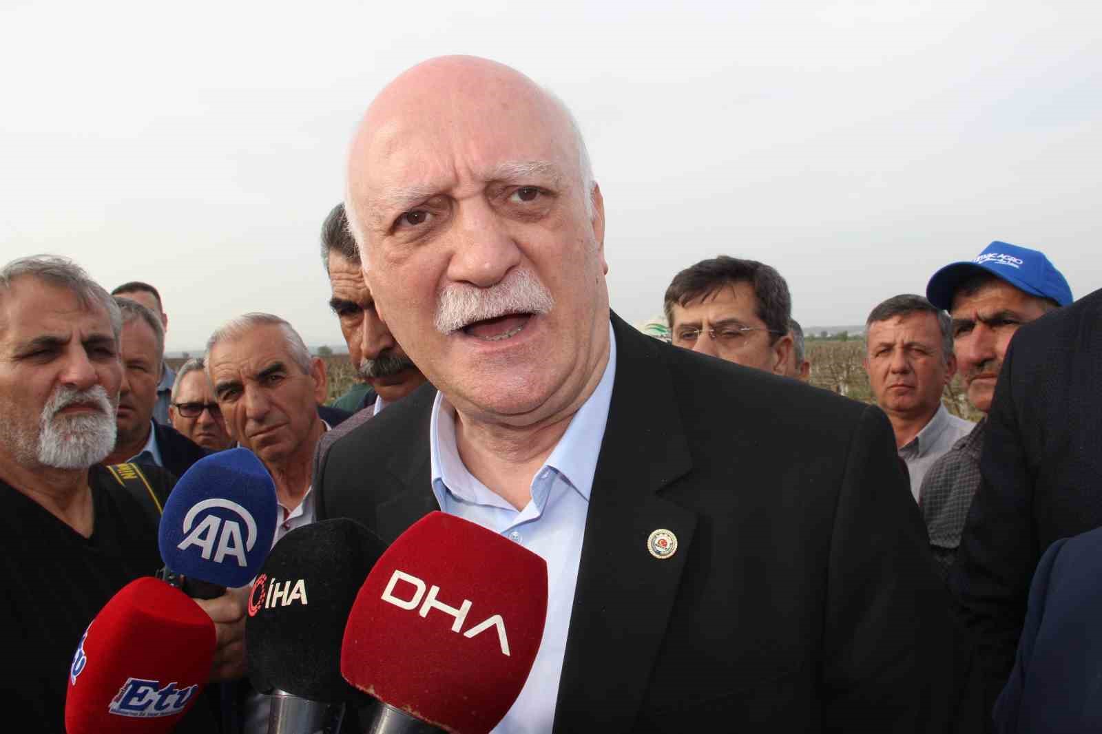 TZOB Genel Başkanı Bayraktar, Manisa’da don afeti sonrası bağlarda incelemelerde bulundu