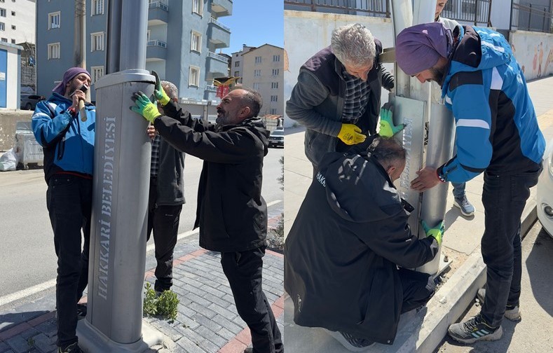 Hakkari’de fırtına sonrası onarım çalışması başlatıldı