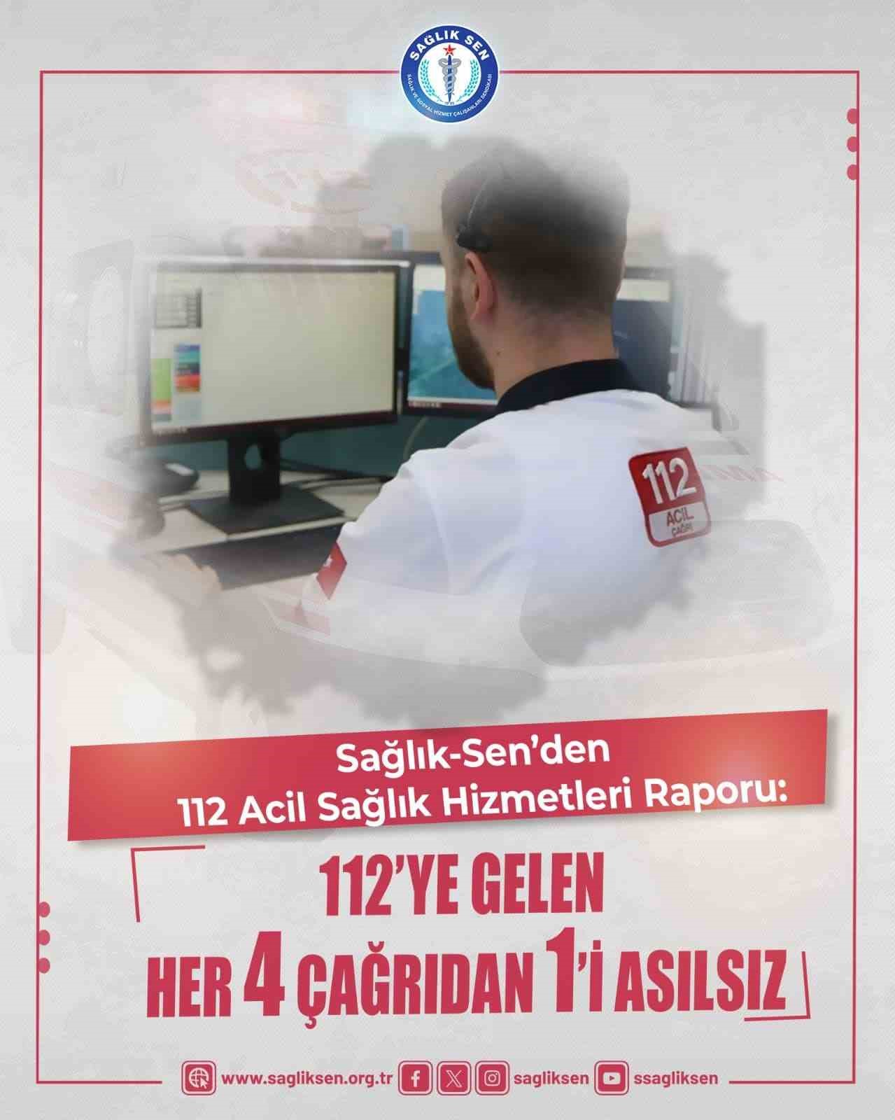 Sağlık-Sen’den 112 araştırması: Her 4 ihbardan 1’i asılsız