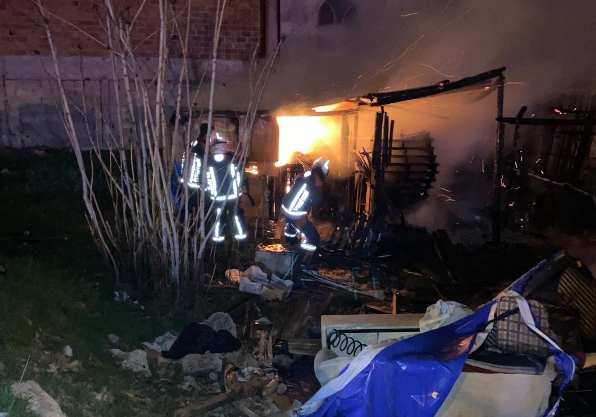 Malatya’da baraka yangını