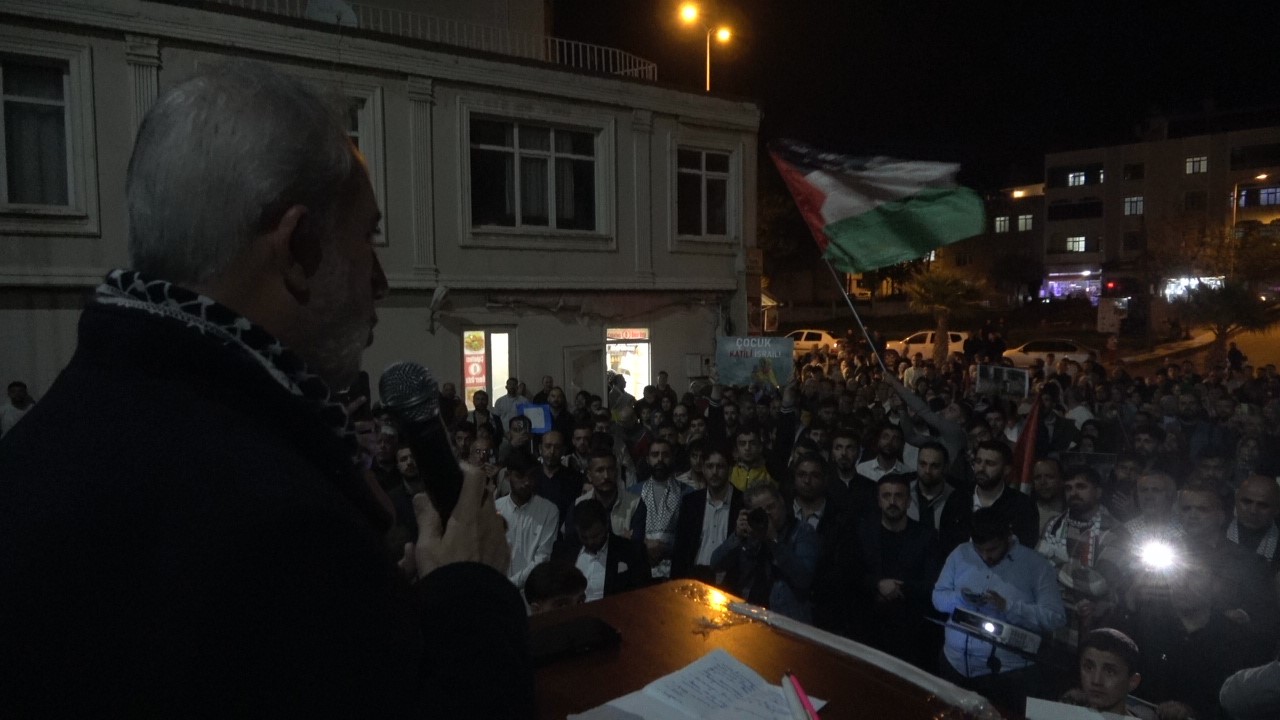 Kilis’te Filistin için dayanışma yürüyüşü düzenlendi