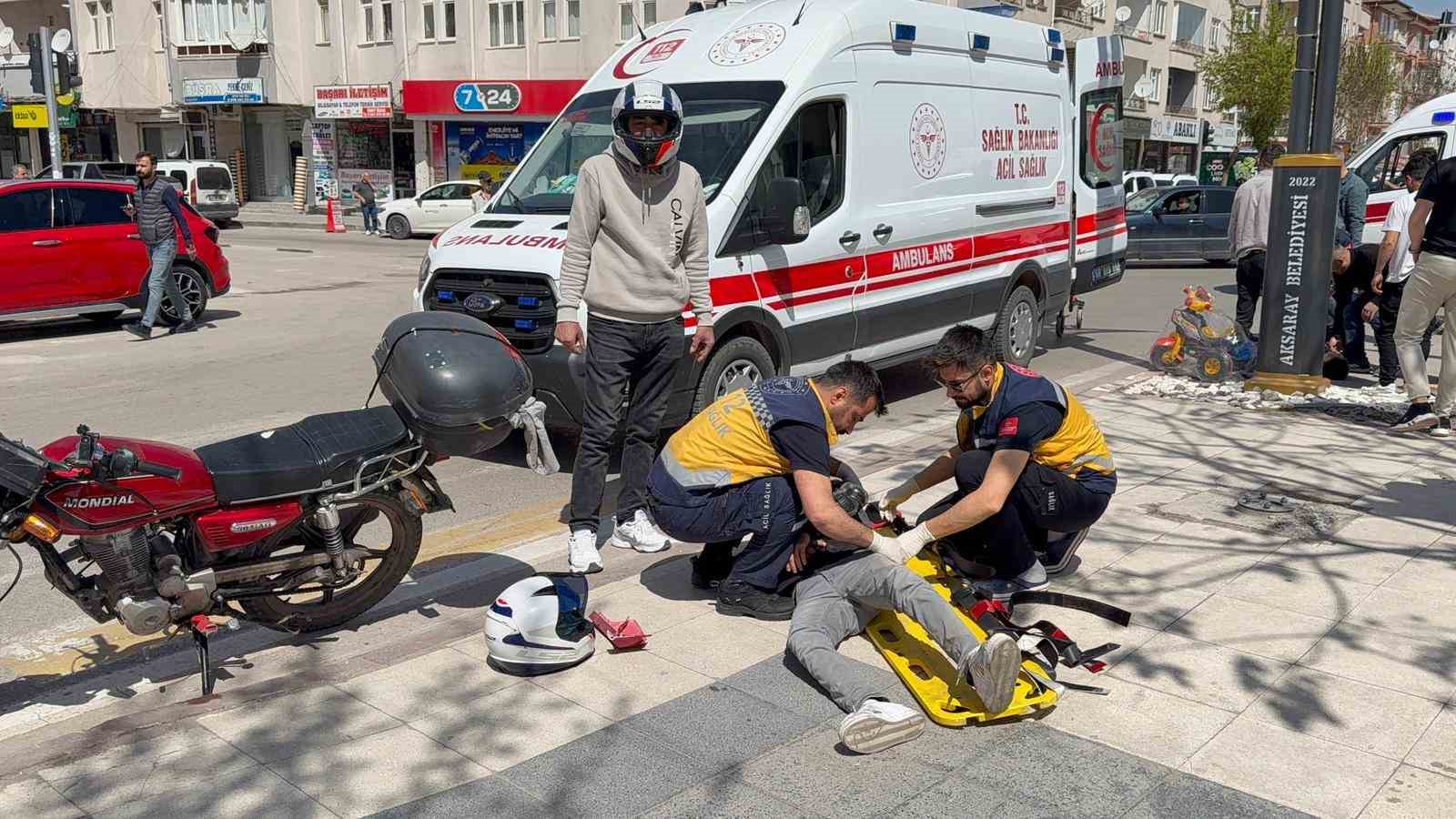 Aksaray’da motosikletler çarpıştı: 2 yaralı