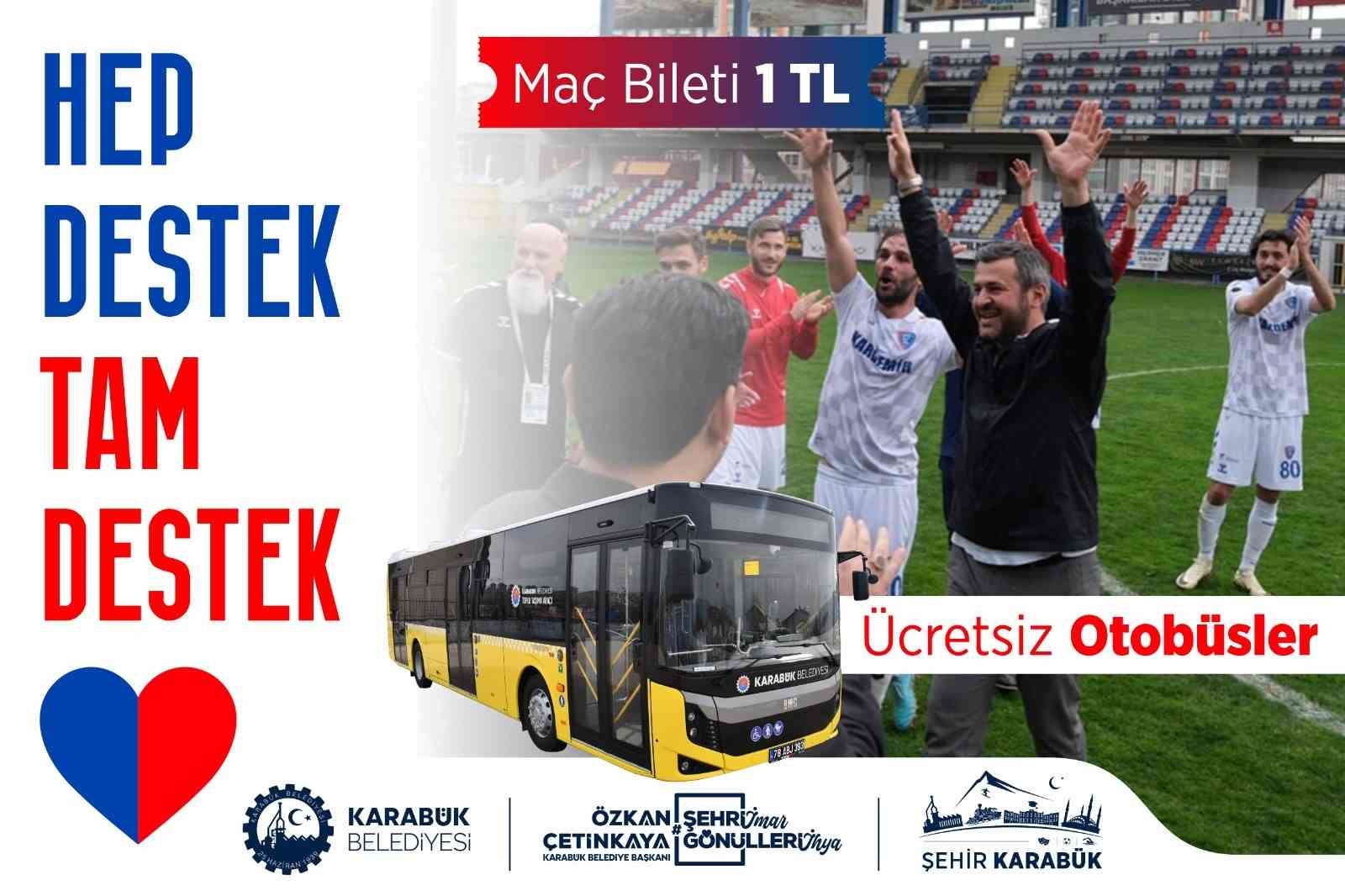 Başkan Çetinkaya’dan Karabük İdmanyur maçına ulaşım desteği