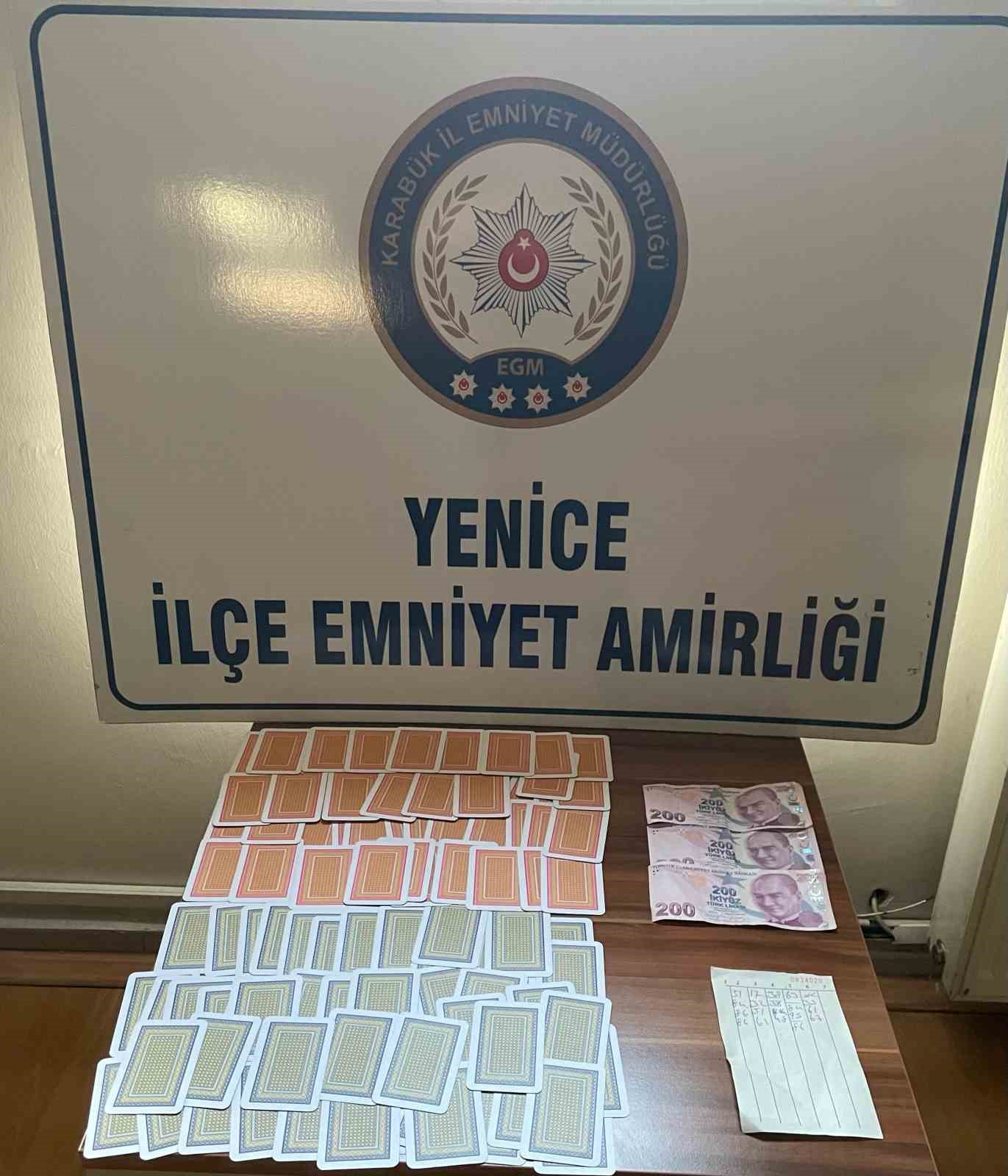 Kumar oynarken yakalanan 5 kişiye 46 bin 235 TL para cezası