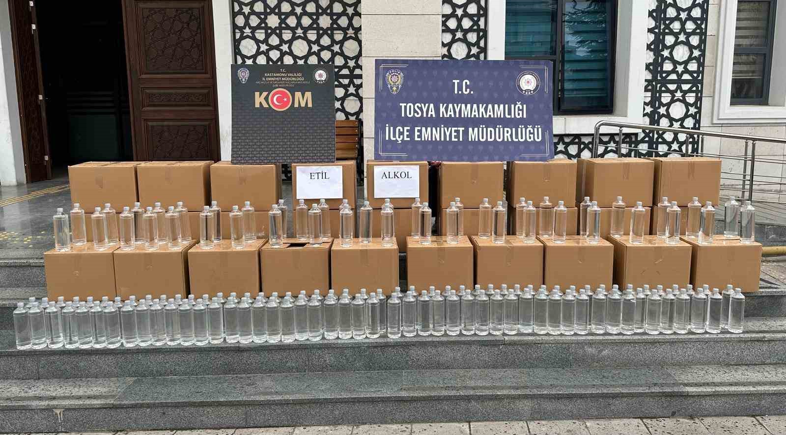 Kastamonu’da bin litre etil alkol ele geçirildi