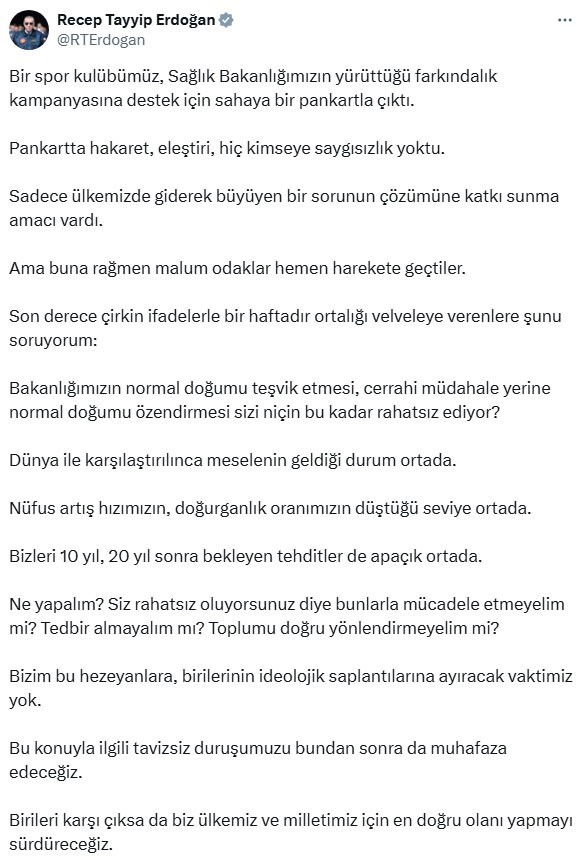 Cumhurbaşkanı Erdoğan&rsquo;dan &rsquo;Sivasspor&rsquo; paylaşımı
