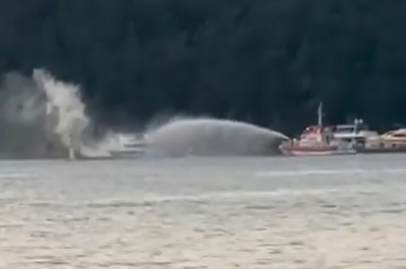 Marmaris’te motoryatta yangın çıktı