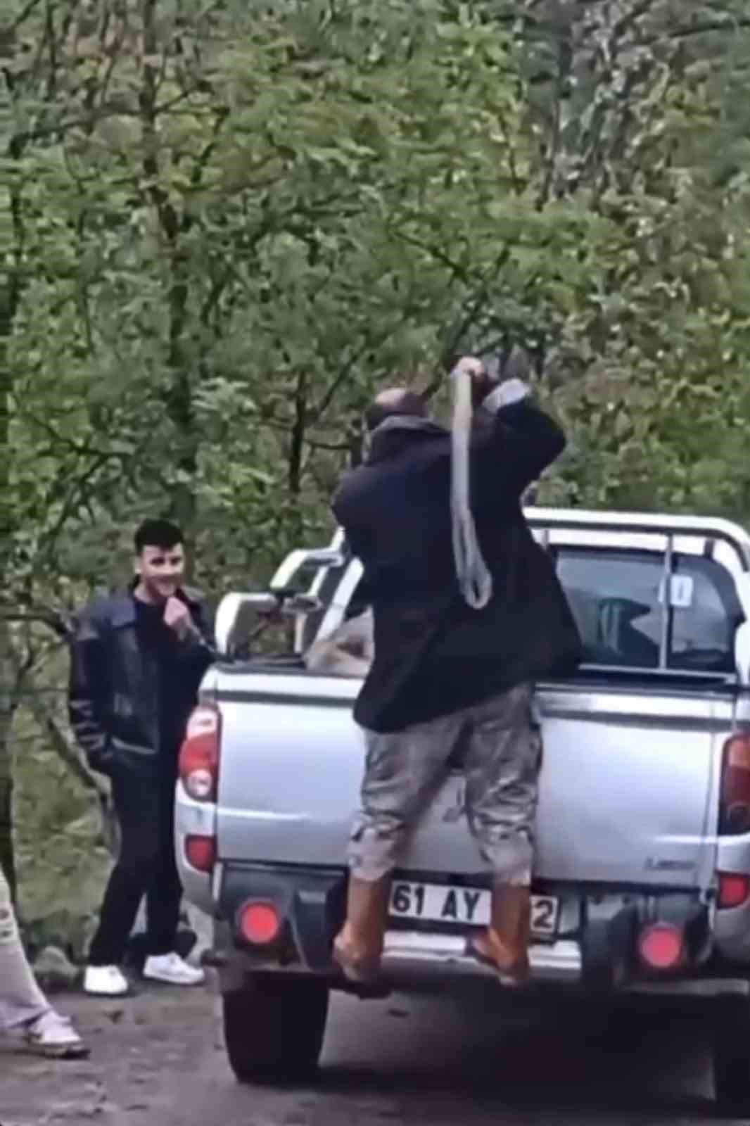 Köpeğe halatla şiddet uygulayan şahıs gözaltına alındı