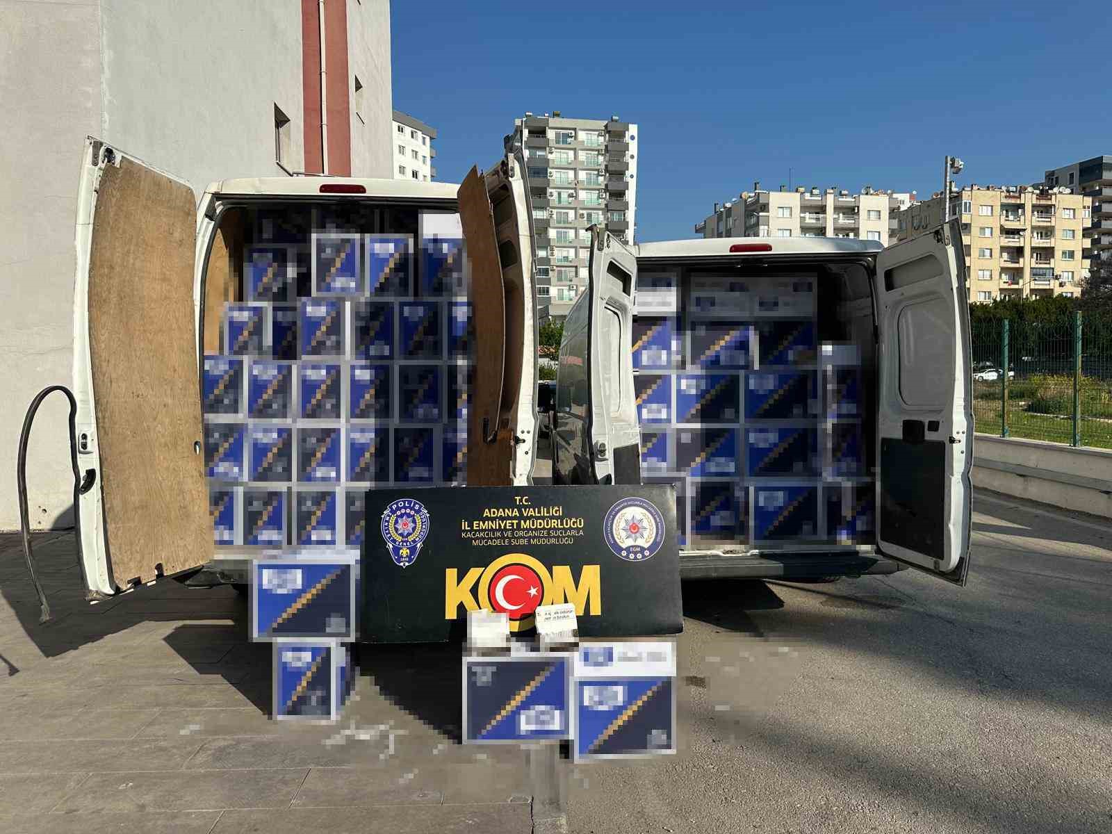 Adana’da 3 milyon TL’lik makaron operasyonu: 2 tutuklama