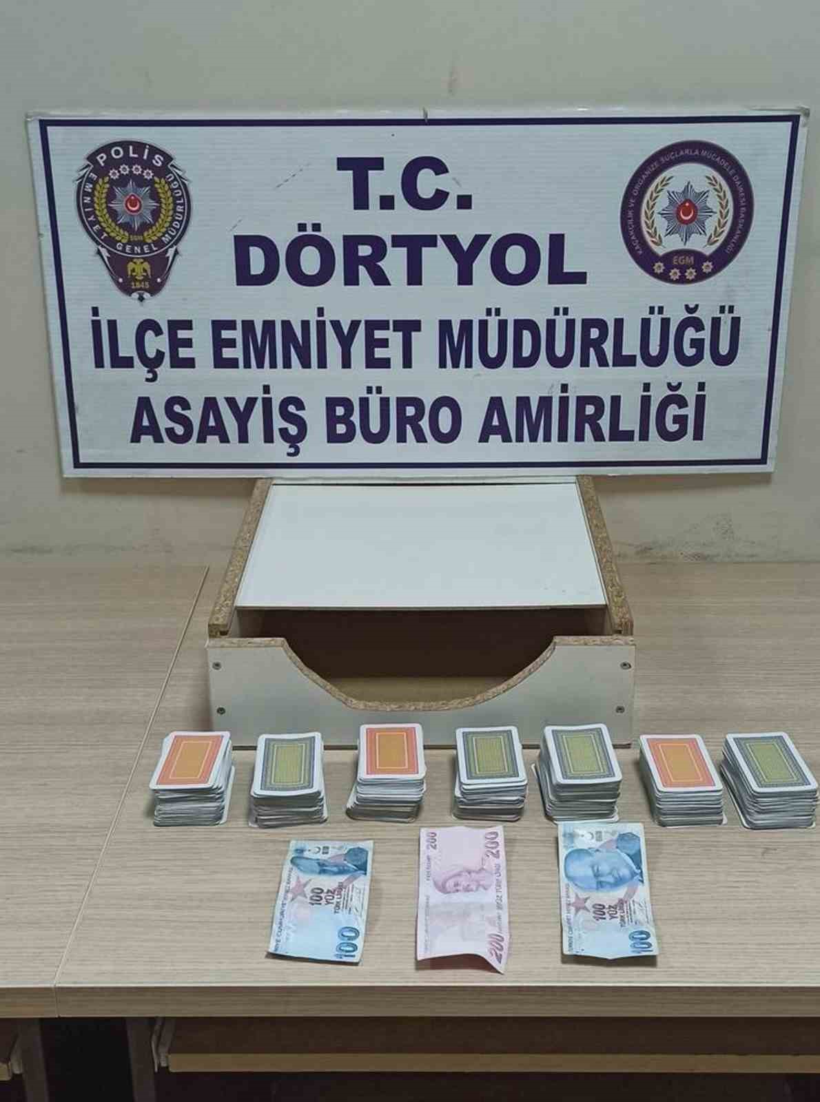 Kumar oynarken yakalanan 5 şahsa 46 bin 235 TL ceza