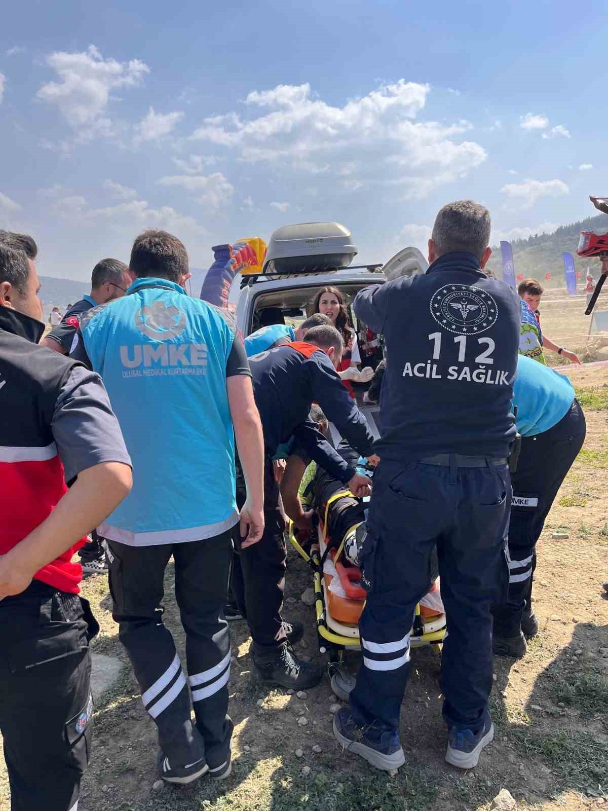 Enduro & ATV Türkiye Şampiyonası’nda 18 sporcu yaralanoı, 5’i hastaneye sevk edildi