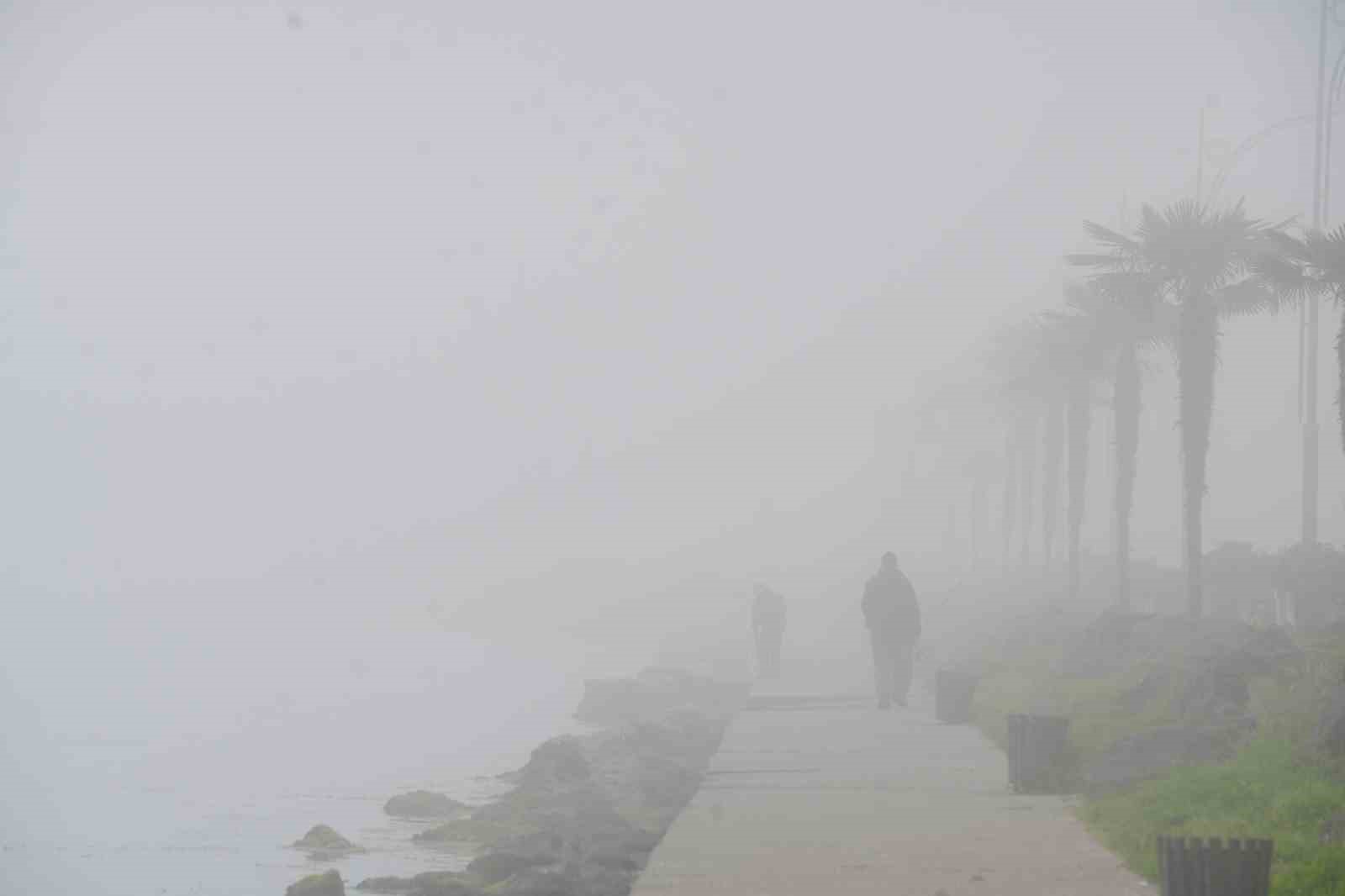 Samsun’da yoğun sis: Göz gözü görmüyor