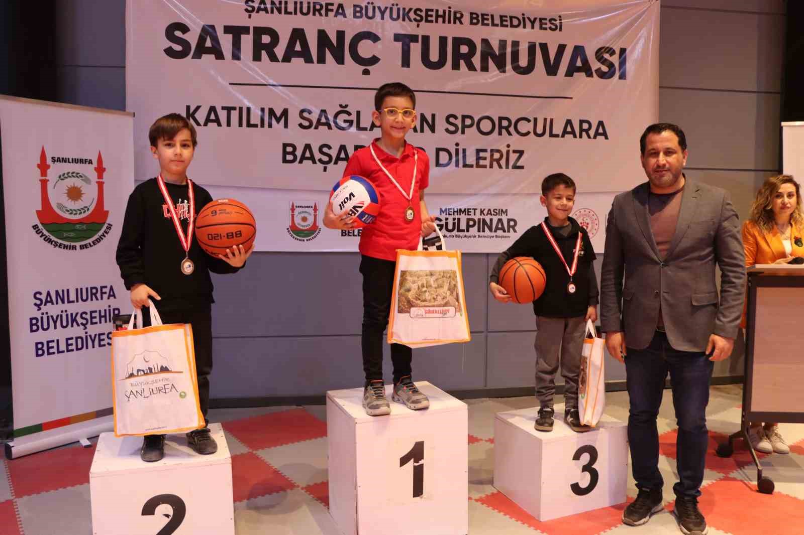Şanlıurfa’da 23 Nisan Satranç Turnuvası final ve ödül töreniyle sona erdi