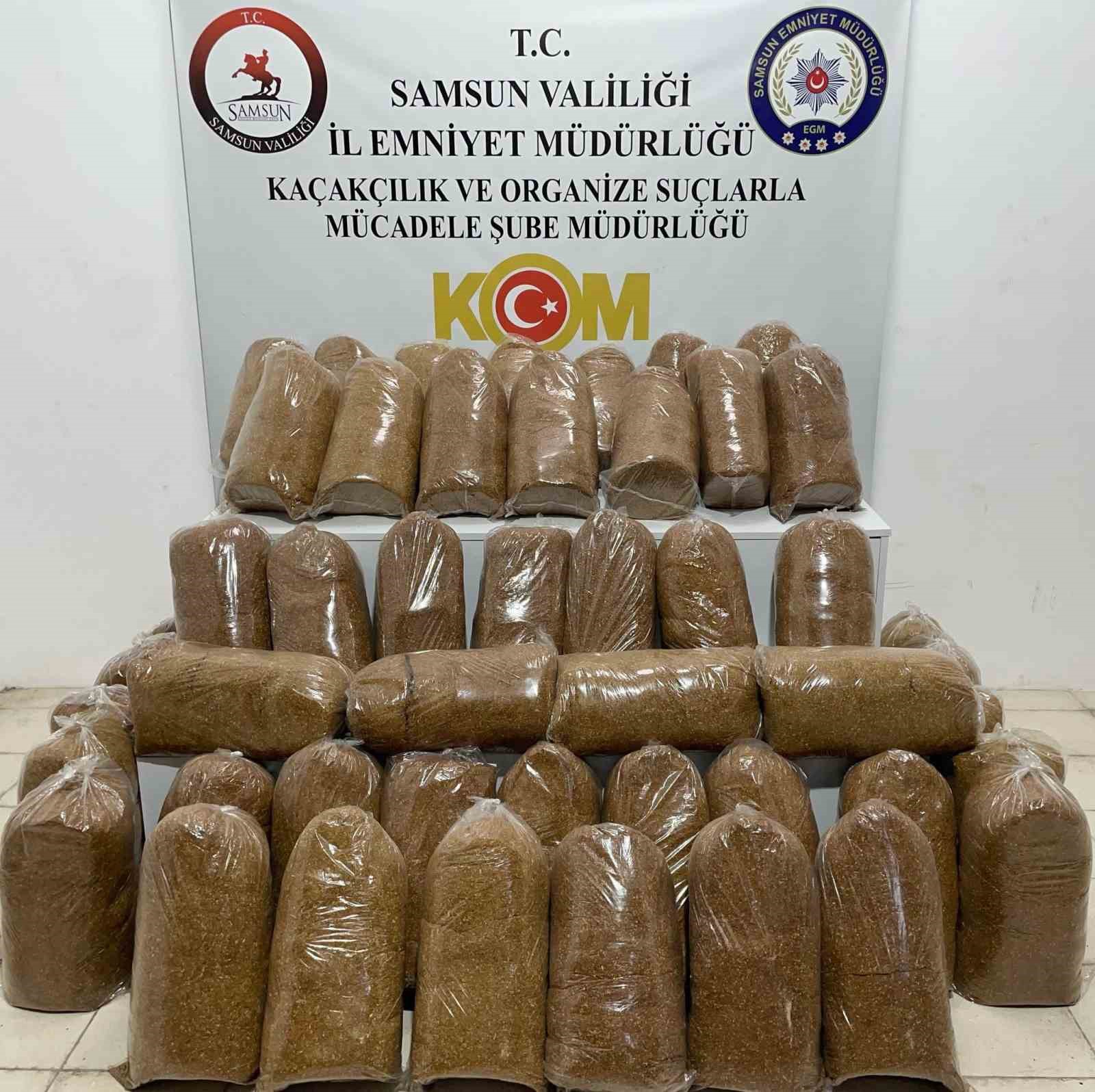 Samsun’da 240 kilo kaçak tütün ele geçirildi
