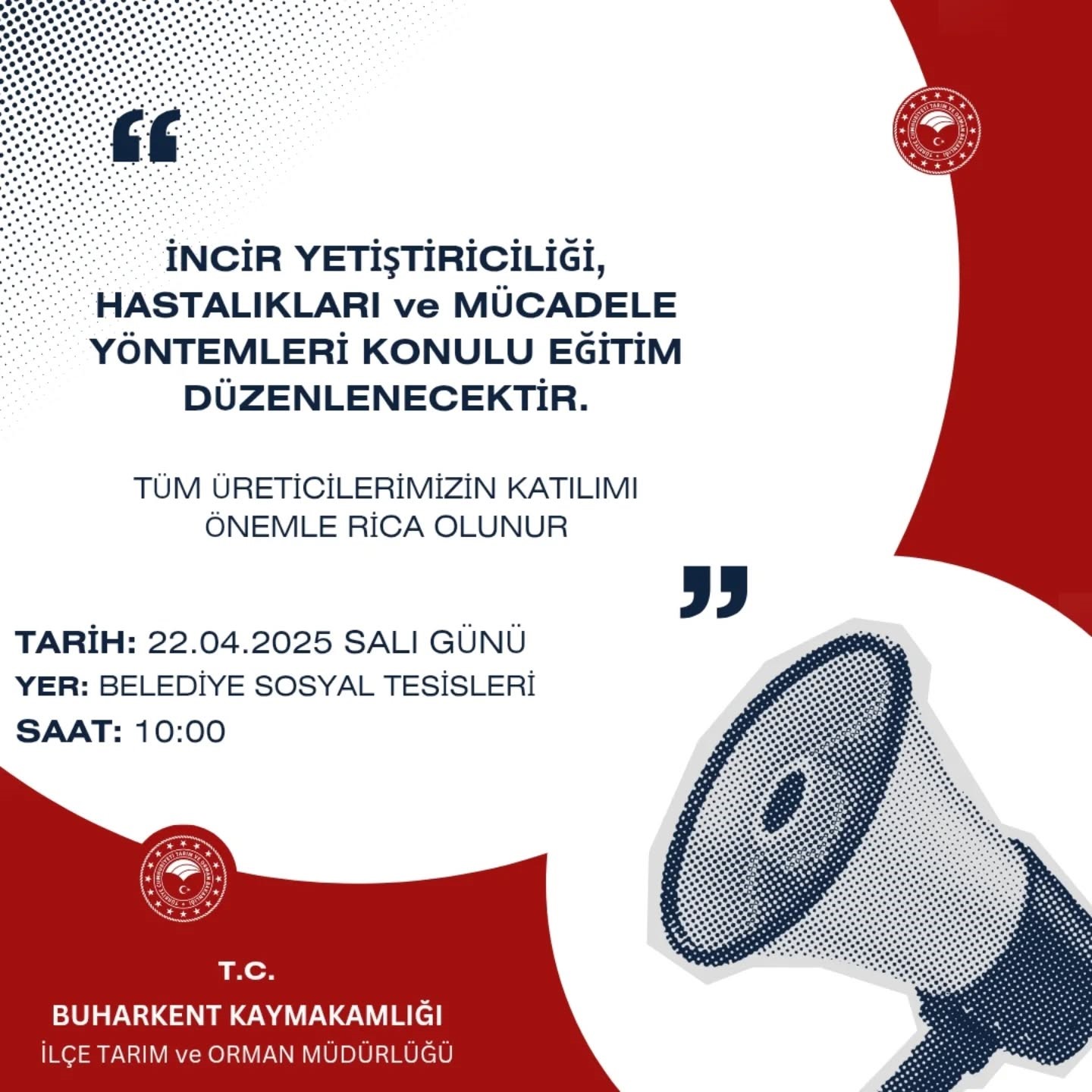 Buharkent’te incir üreticilerine özel eğitim toplantısı